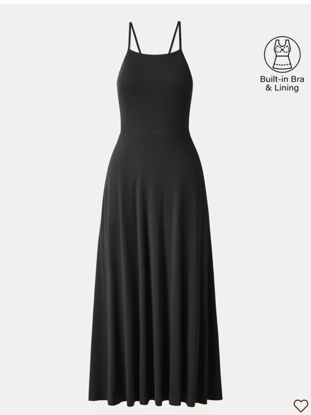 OGL Move Soft Linen Knit Spaghetti Midi Bra Dress